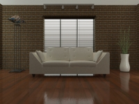 Contemporary interior living space