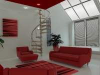 Contemporary interior living space