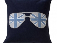 Tara Bernerd shady blue cushion, soft furnishings, Marbella