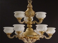 matt-gold-with-alabaster-shadesdesigner ceiling lights marbella